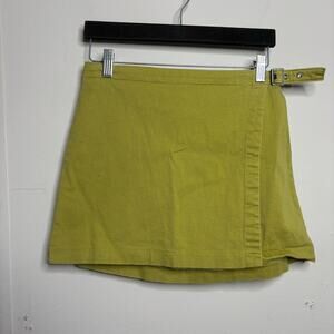 Wild Fable Neon Green Buckle Mini Skirt Women's Size Small